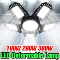 300W LED Garage Lamp Indoor Foldable 220V Parking Lot Large Area Lamps E27 Workshop Ceiling Bulbs Storehouse Basements Lighting