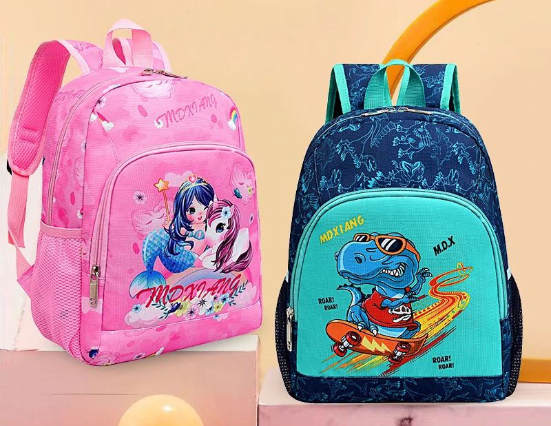 Children's School Bag Cartoon Fashion Cute Dinosaur Astronaut Lightweight Waterproof Backpacks for Kindergarten Boys and Girls