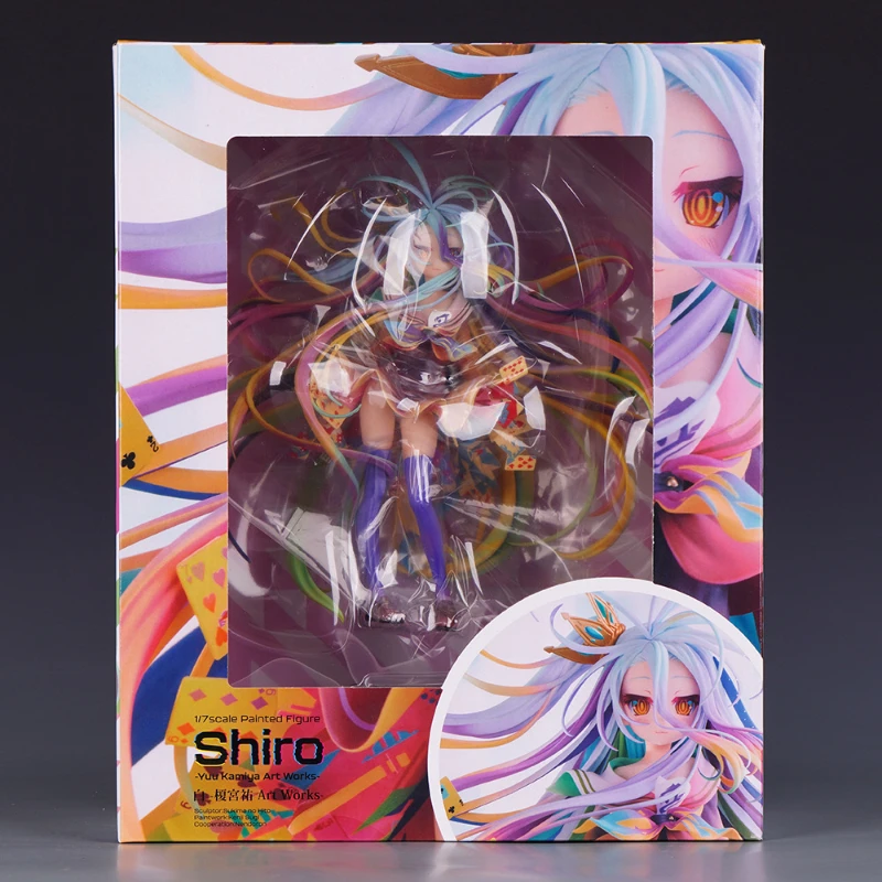 

No Game No Life Shiro 1/7 Yuu Kamiya Anime PVC Action Figure Toy Desktop Model Ornaments Game Collectible Children Birthday Gift