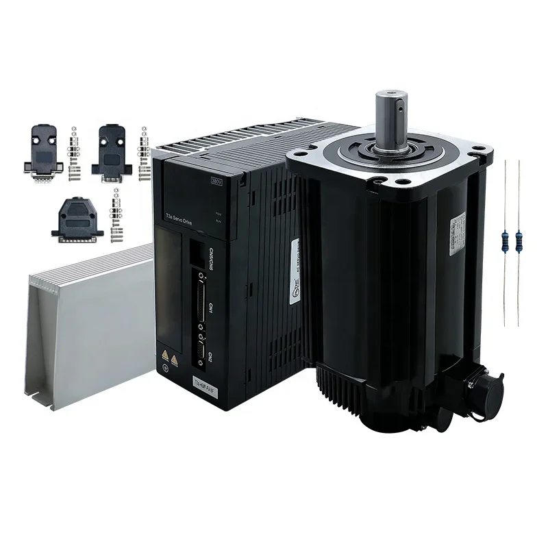 

CNC Servo Motor Kit 1500RPM 380V 180ST M48015 48NM 7.5KW Servo Motor With Drive T3A RS485