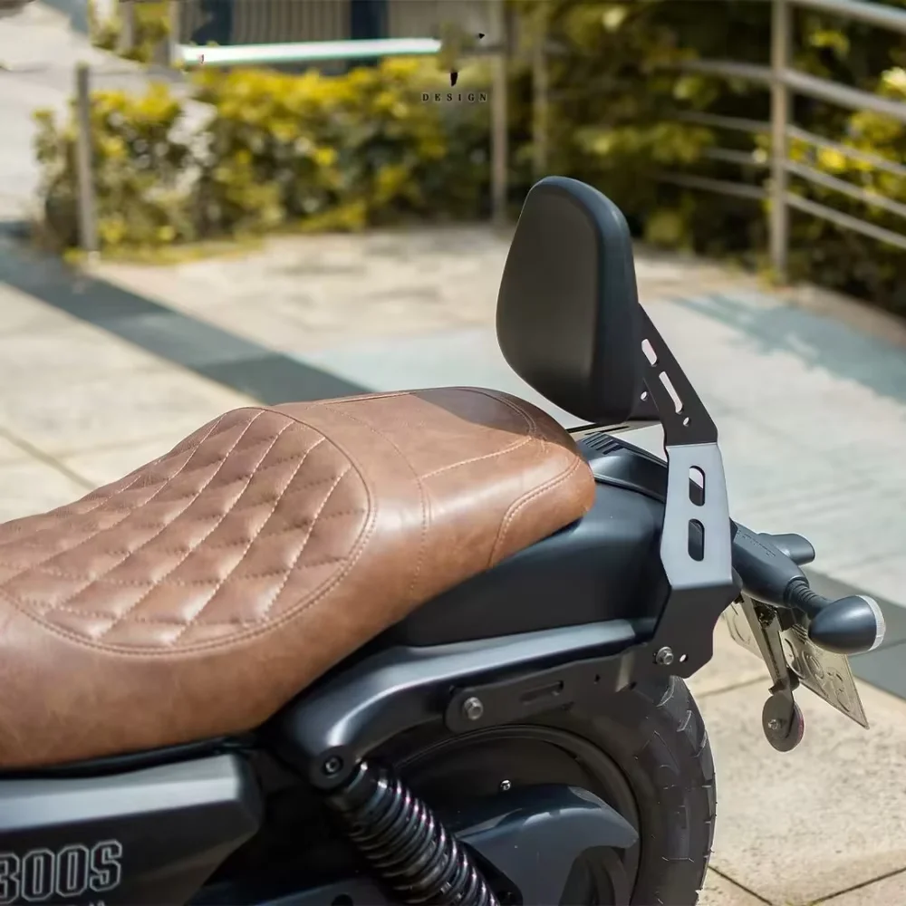For QJMOTOR SRV300 rear backrest High-strength sheet metal modified rear cushion dedicated straight up side bag bracket