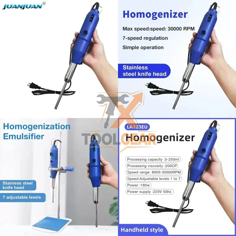 2026hotsale* Wholesale Handheld High-speed Homogenizer Emulsifier Laboratory Liquid Chemical Dispersion and Mixing