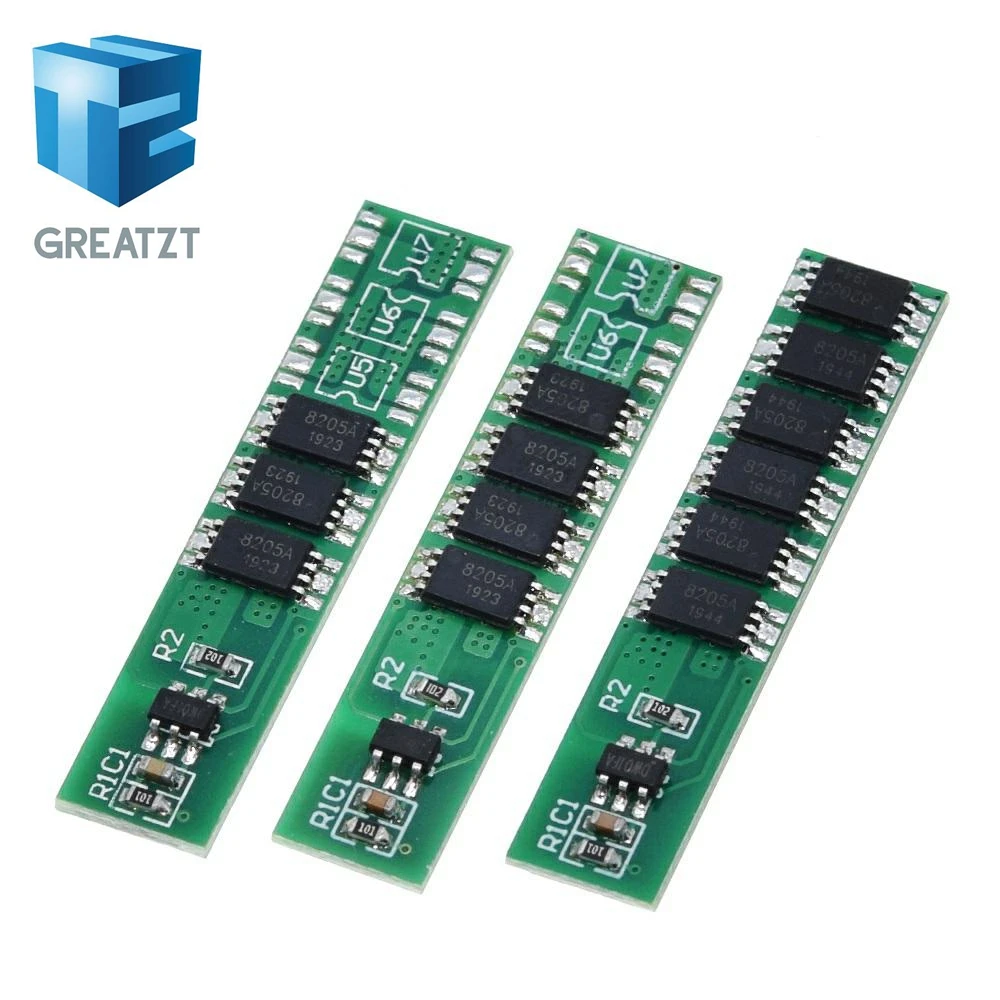 GREATZT 1S 7.5A 10A 15A 3.7V Li-ion 3 4 6MOS BMS PCM Battery Protection Board PCM for 18650 Lithium Lion Battery