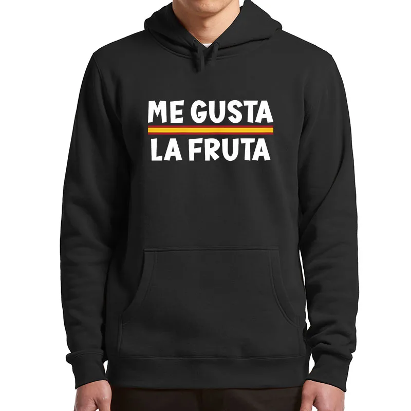 Me Gusta La Fruta Hoodies I Like Fruits Spanish Meme Y2k Pullover For Men Women Casual Soft Unisex Hooded Sweatshirt