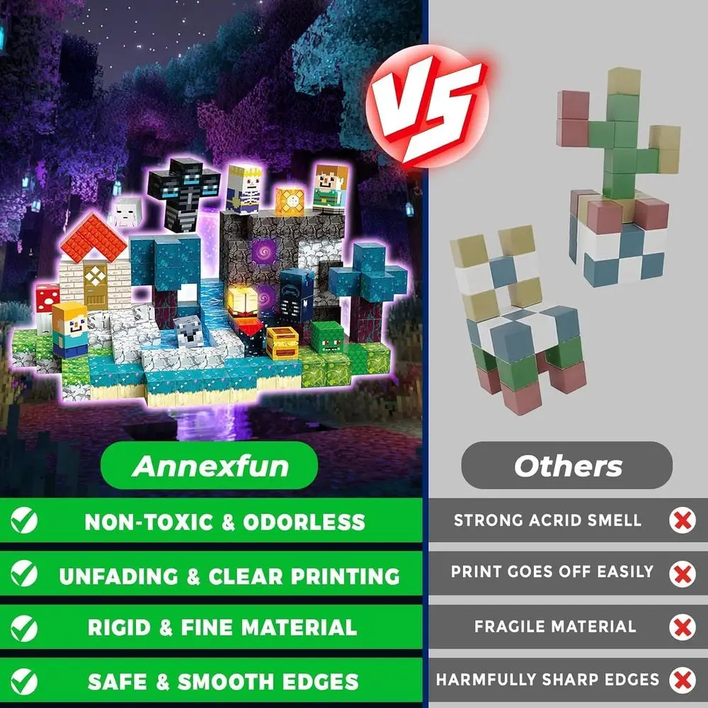 Leuchtende magnetische Bausteine – 200-teiliges STEM-Spielzeug für Kinder, sensorische Lerngeschenke für Kinder ab 3 Jahren