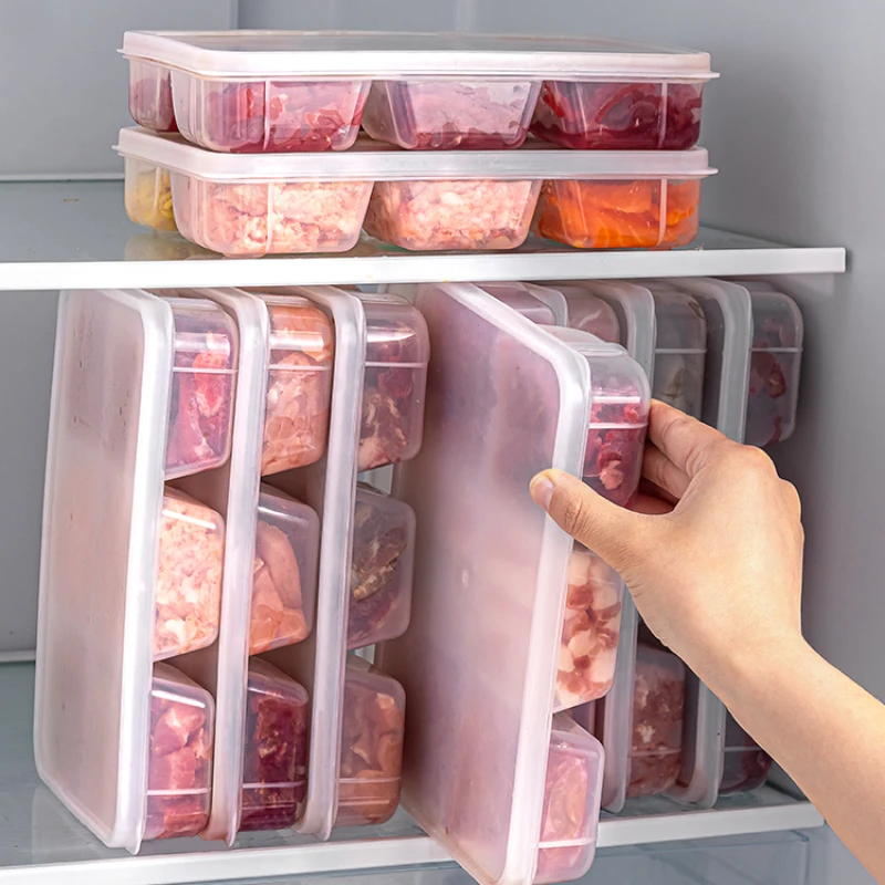 Refrigerator frozen meat division box Freezer room division storage box Prepared food box fresh-keeping box