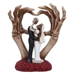 Sweet Skeleton Bride And Groom Wedding Model Spooky And Cute Valentine Skeletal Couple Embracing Accessories Indoor Decor