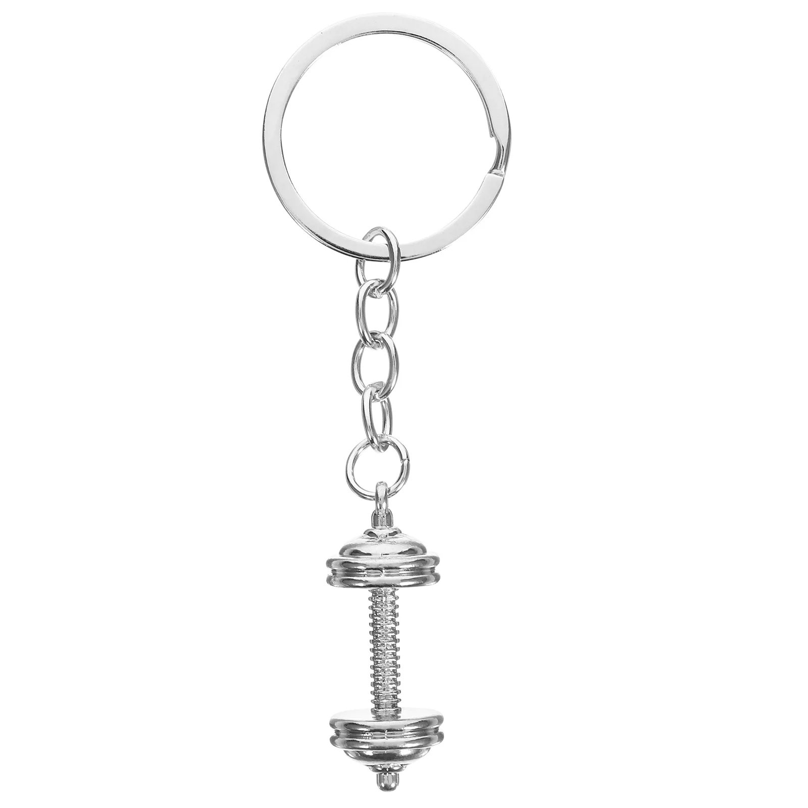 

Key Chain Dumbbell Keychain Gym Keyring Exercise Pendant Handbag Backpack Charms Silver Decors Rings Fitness