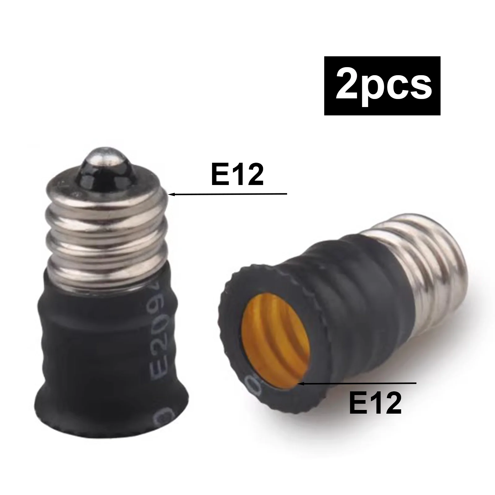 2PCS Black E12 To E…