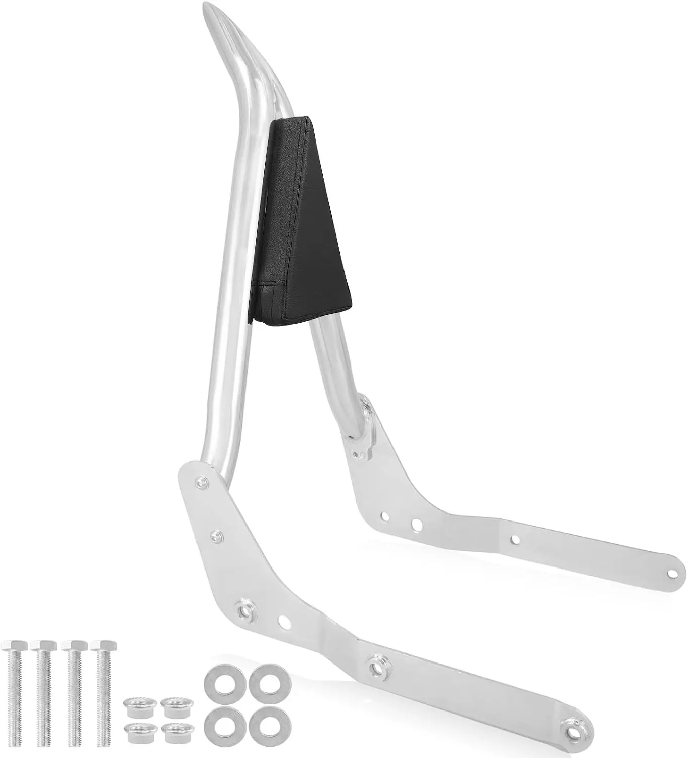 Motorcycle Sissy Bar Luggage Rack Chrome Rear Passenger Backrest Cargo Carrier Cruiser Bike Accessory For Select Models
