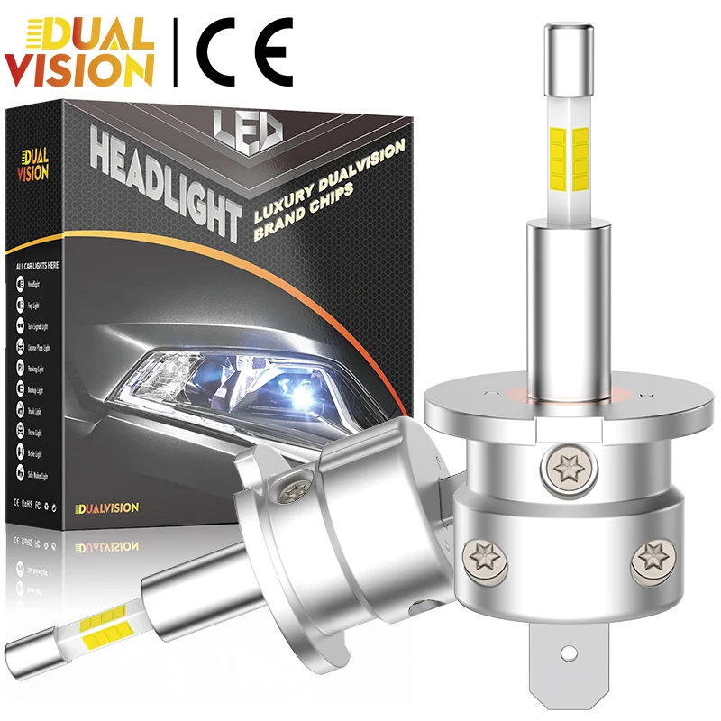 

360 H3 H7 H4 9003 H1 H8 H9 H11 9005 HB3 9006 HB4 9012 HIR2 Светодиодная лампа для фар 2000 Вт 6000 К Светодиодная фара Автодиод 1:1 Турбо 12 В