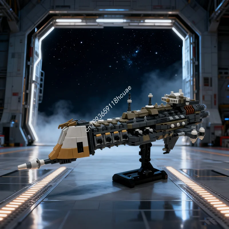 

1227 шт. MOC лунный класс крейсер Warhammer пространство модель здание рождественские подарки блоки архитектура DIY игрушка творческая идея кирпич