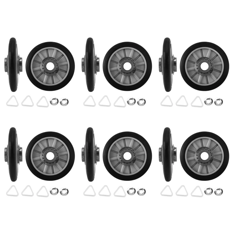 ABSS-12PCS 349241T Dryer Drum Roller Kit For Whirlpool Kenmore Sears