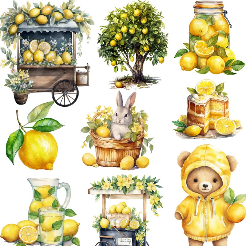 Lemons and strawberries Stickers Crafts And Scrapbooking stickers kids toys book Decorative sticker DIY Stationery