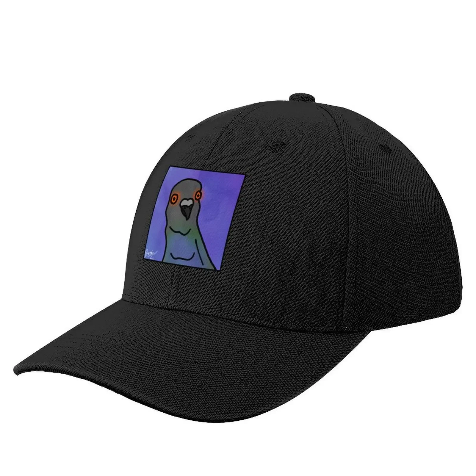 

Glowing Eyes Pigeon Doodle Baseball Cap Cosplay Rugby Ball Cap hats for men Golf Women Men's