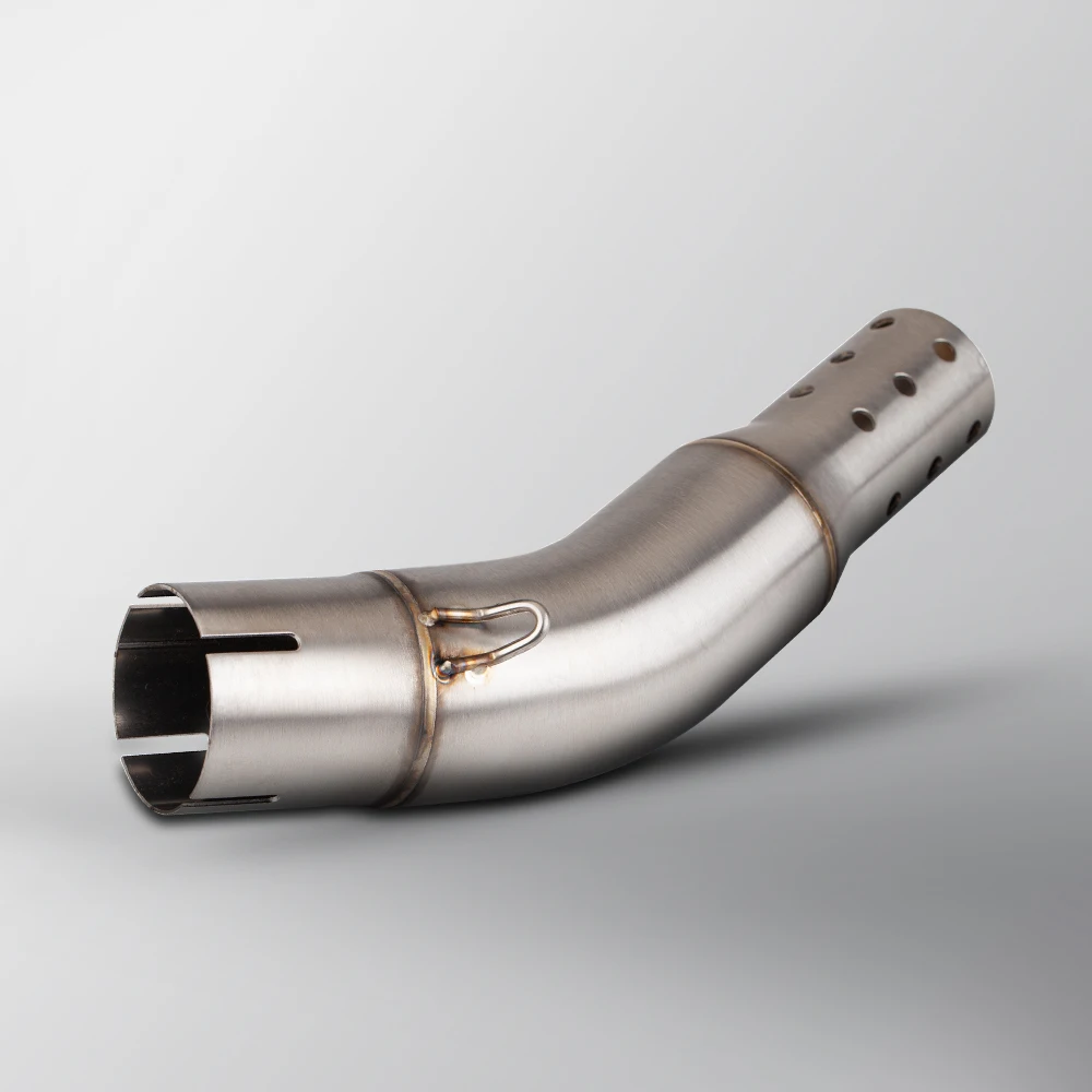 Elbow 51mm Motorcycle Slip On Middle Exhaust Link Pipe Adapter Connector For CFMOTO NK400 NK650 NK 650