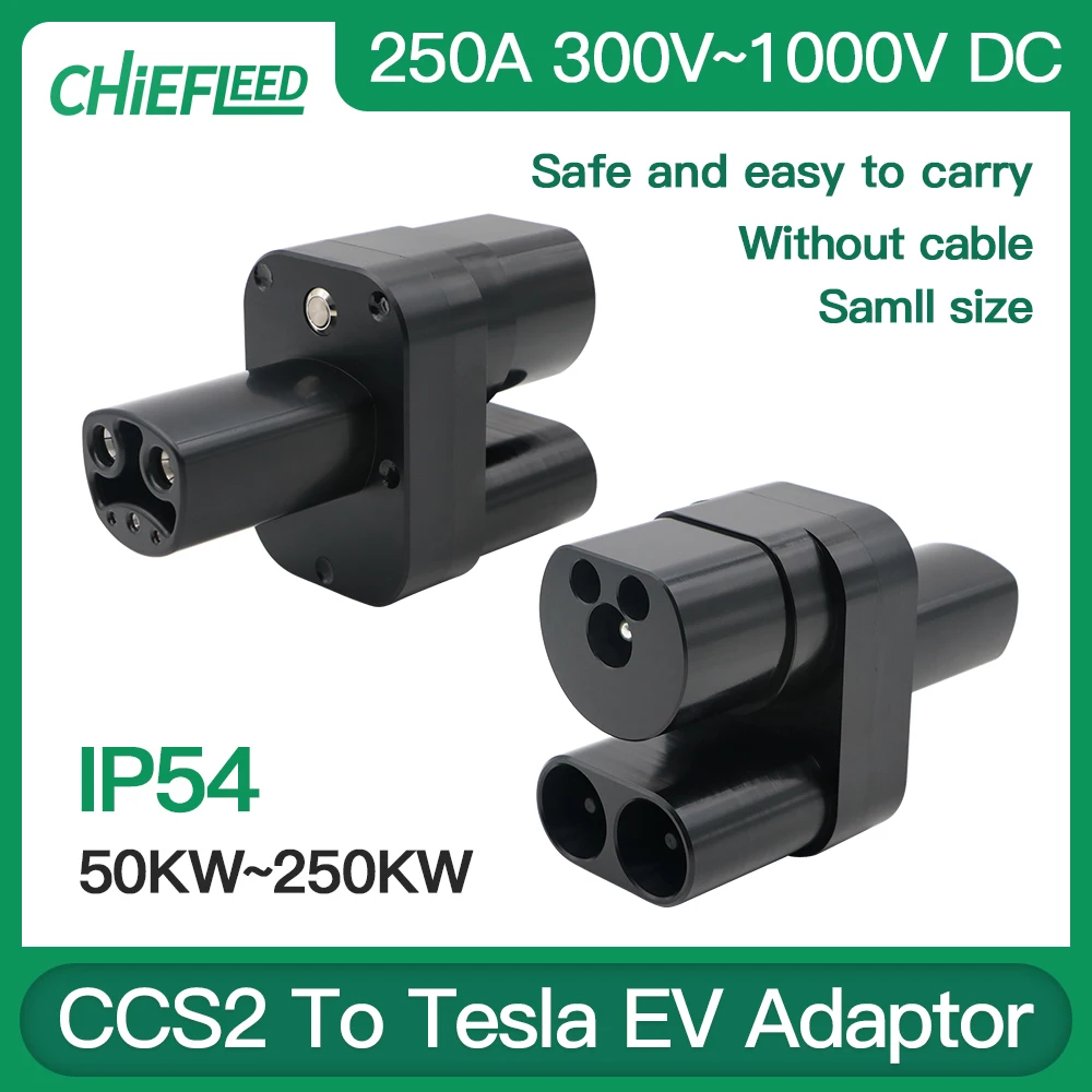 

Chiefleed CCS2 to Telsa Adapter Fit NACS Electric Vehicle Car EV Charger Connector CCS2 For Tesla Adapter CCS2 fit Tesla EVs