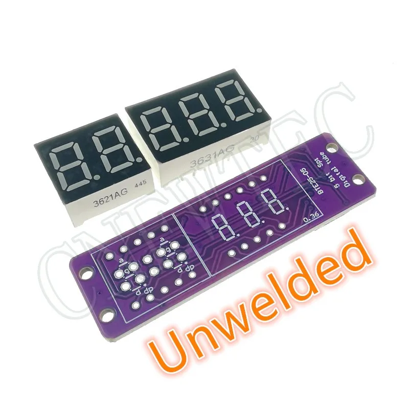 MAX7219 0,36-calowy 5-bitowy cyfrowy wyświetlacz LED 7-segmentowy moduł 6 kolorów dostępny dla Arduino STM32 STC AVR ESP32 Nieprzeszczepiony — zdjęcie produktu 3