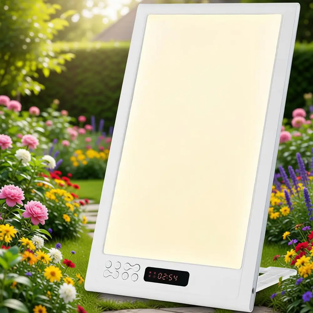 

Будильник с светотерапией 12000 люкс и симулятором рассвета, управление через приложение - Пробудитесь с хорошим настроением и начните свой день позитивно