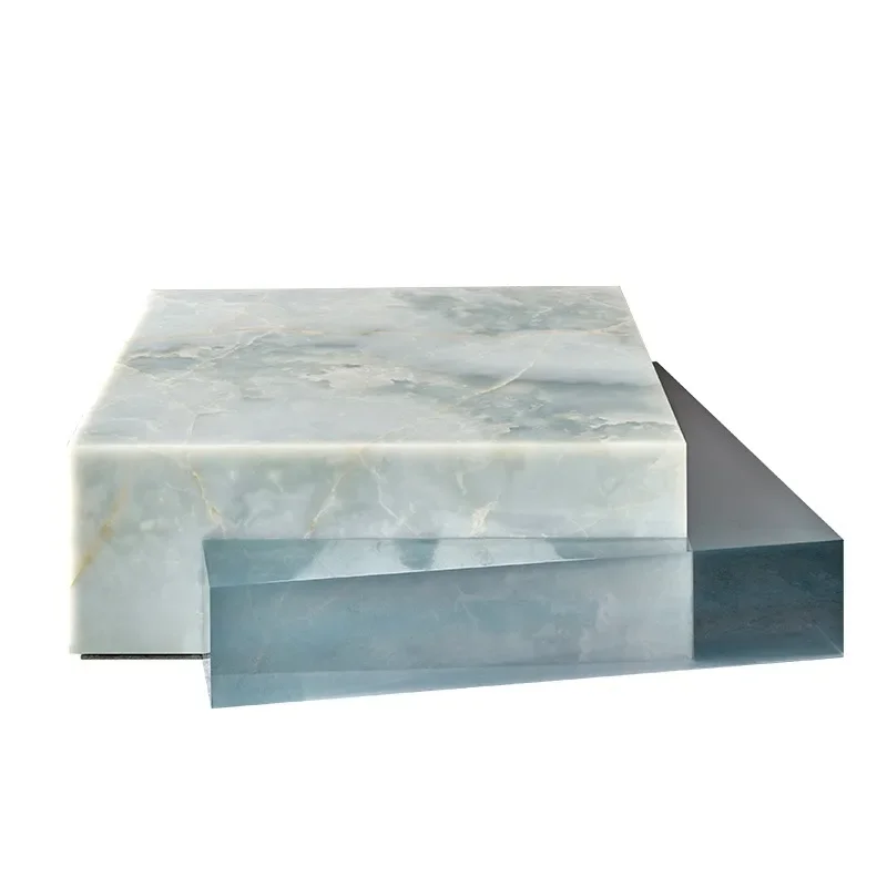 Marble art side coffee table