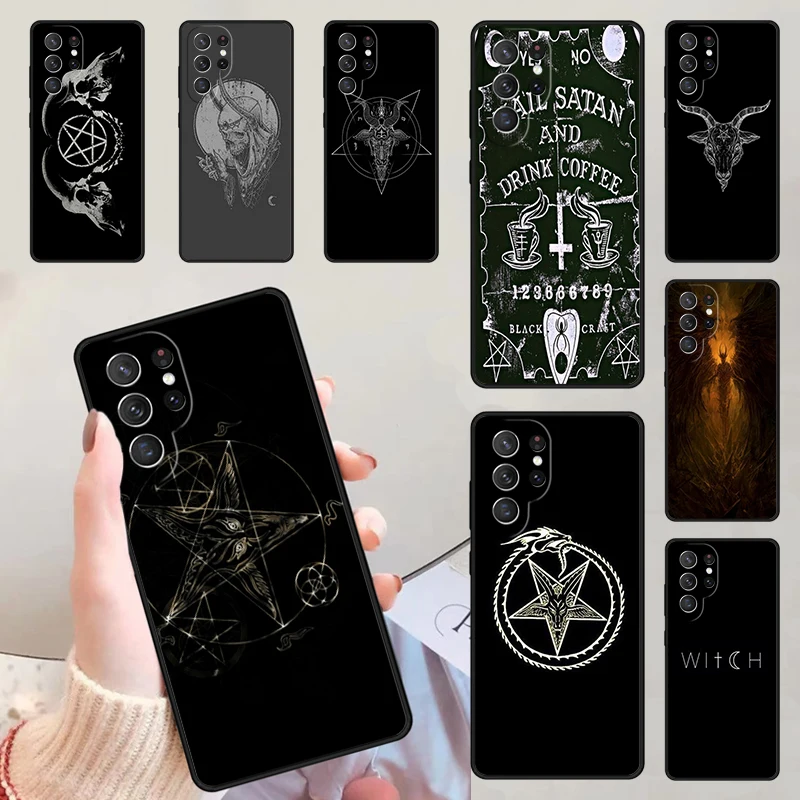 Gothic Witch Satan Phone Cases For Samsung Galaxy S23 S20 FE S21 S22 Ultra Note 20 S8 S9 S10 Note 10 Plus Cover