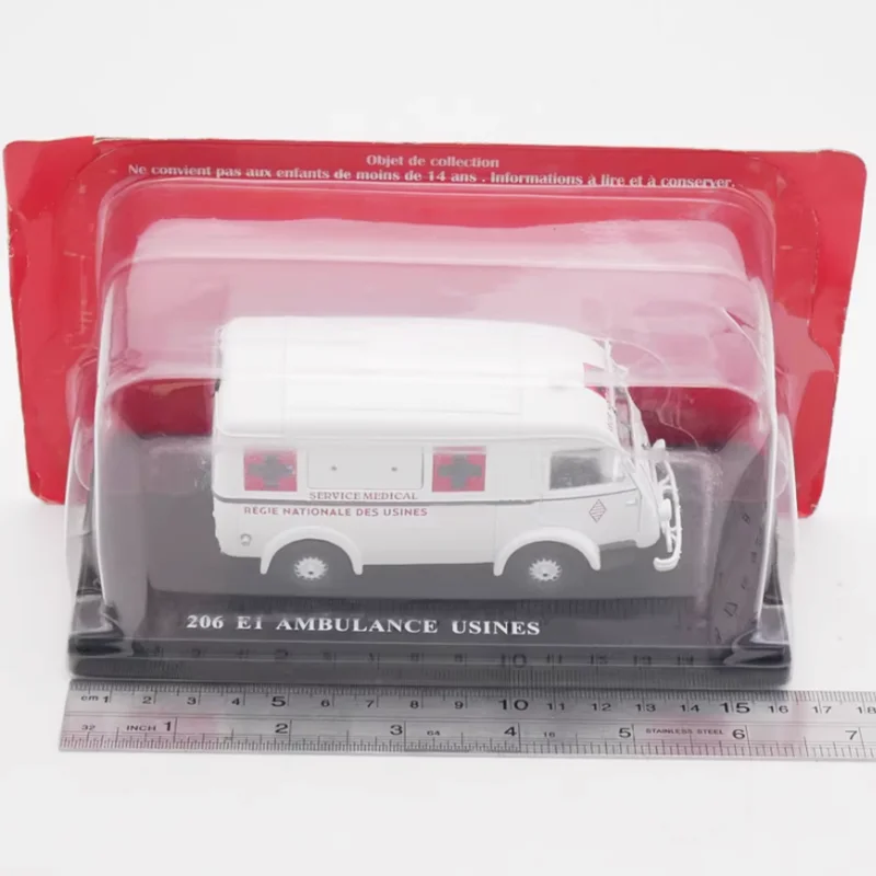 

IXO Diecast 1:43 Scale Alloy 206 E1 AMBULANCE Car Model Simulation Toy Collection Gift Static Display