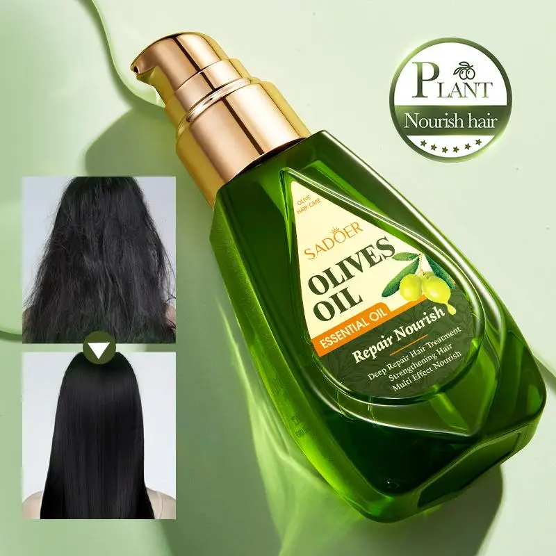 

Natural Olive Essentiall Oil For Hair Care Organic Hair Products Scalp Hair Strengthening Oil Nourish Shiny Hair Repair Healthy