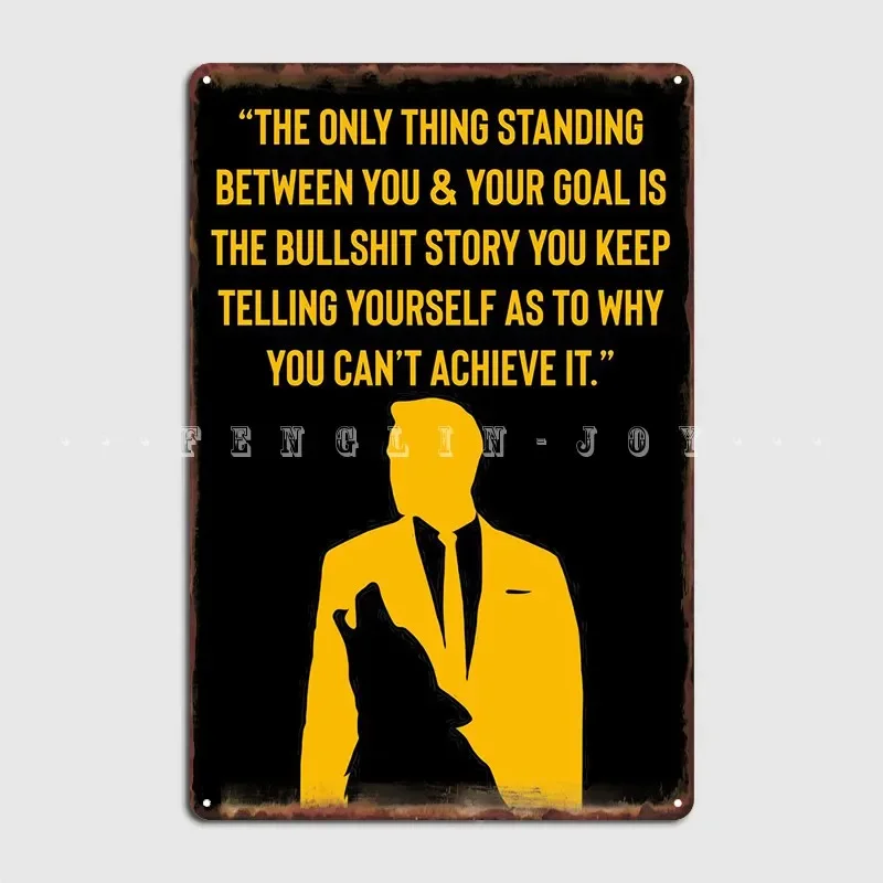 Wolf Of Wall Street Goals Poster Metal Plaque Club Home Club Bar Personalized Garage Decoration Tin Sign Posters