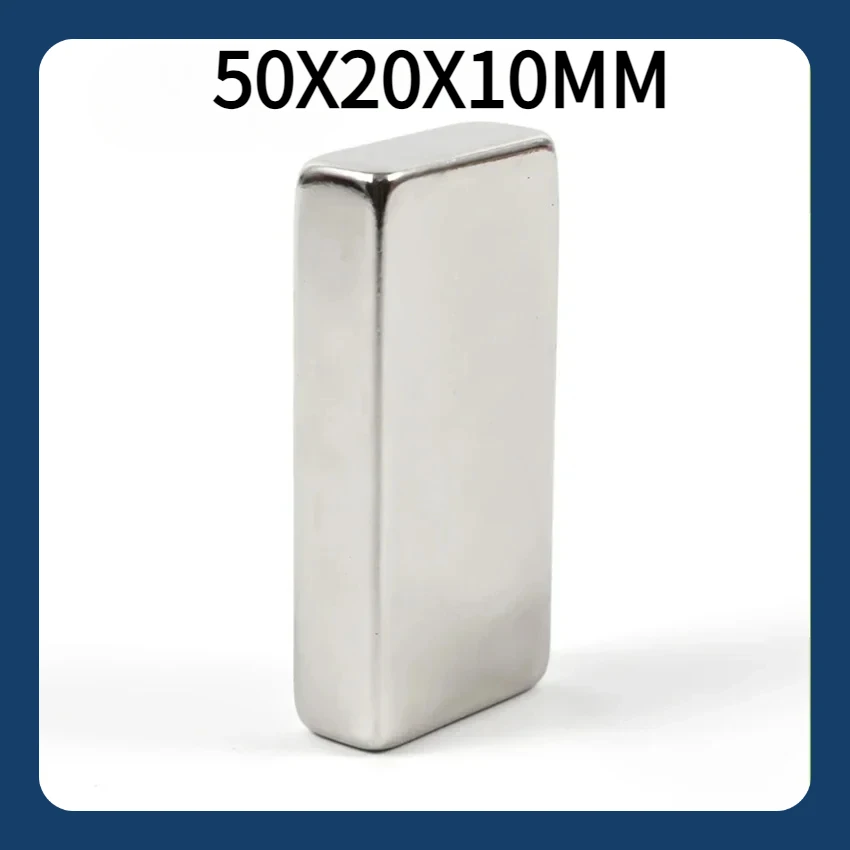 2pcs 50 x 20 x 10 mm N35 Block Neodymium Magnet Rare Earth Magnets Permanet Super Strong Magnets 50*20*10mm