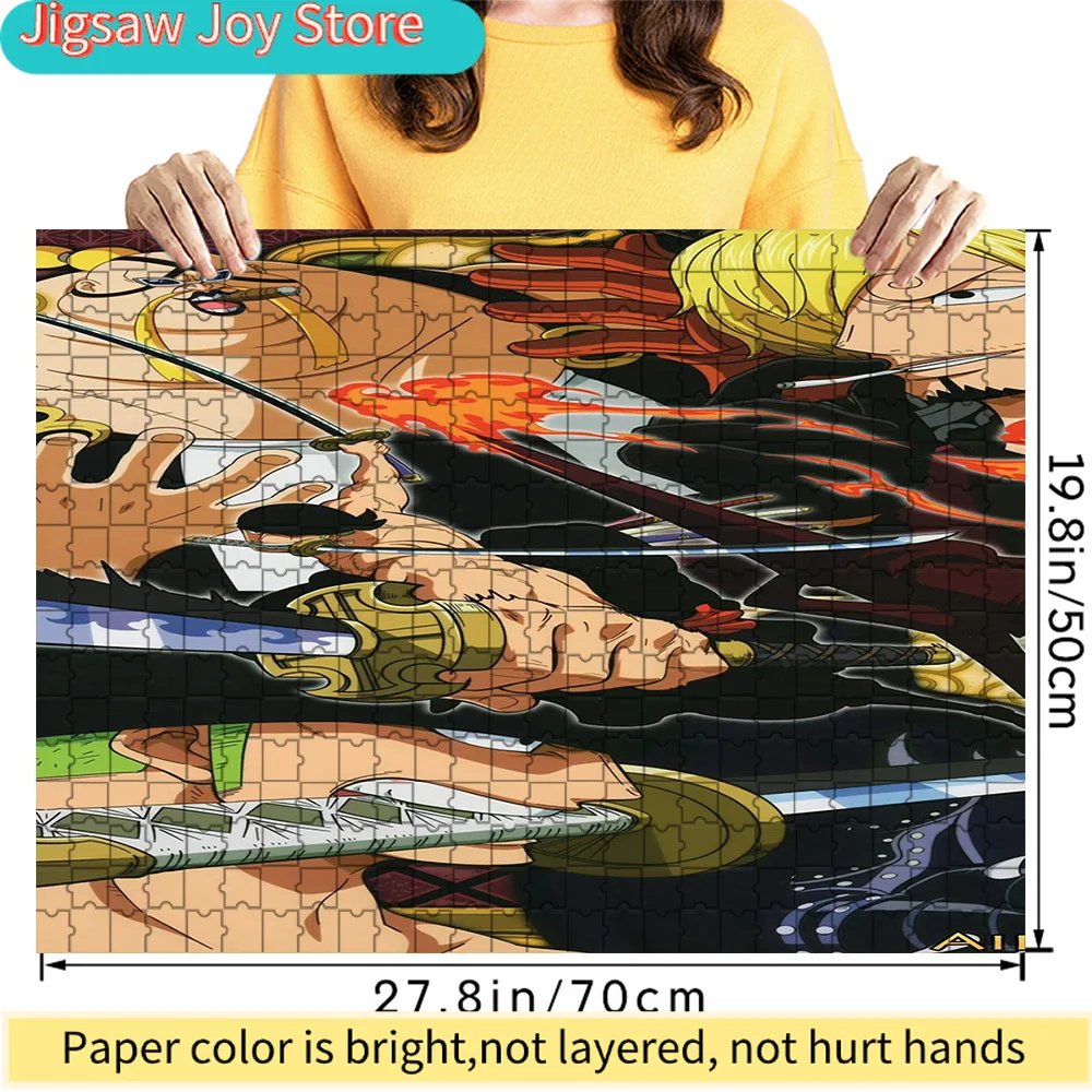 

Premium Paper Jigsaw Puzzle Featuring One Piece Monster Trio Dynamic Artwork with Roronoa Zoro, Vinsmoke Sanji and Monkey D. Luf