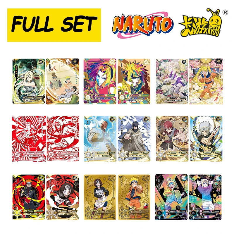 KAYOU Naruto Card Set Full Series SE BP NR CR PR GP CP SP MR PR SLR OR AR UR ZR Cards Sasuke Anime Collection Card Toy Gift