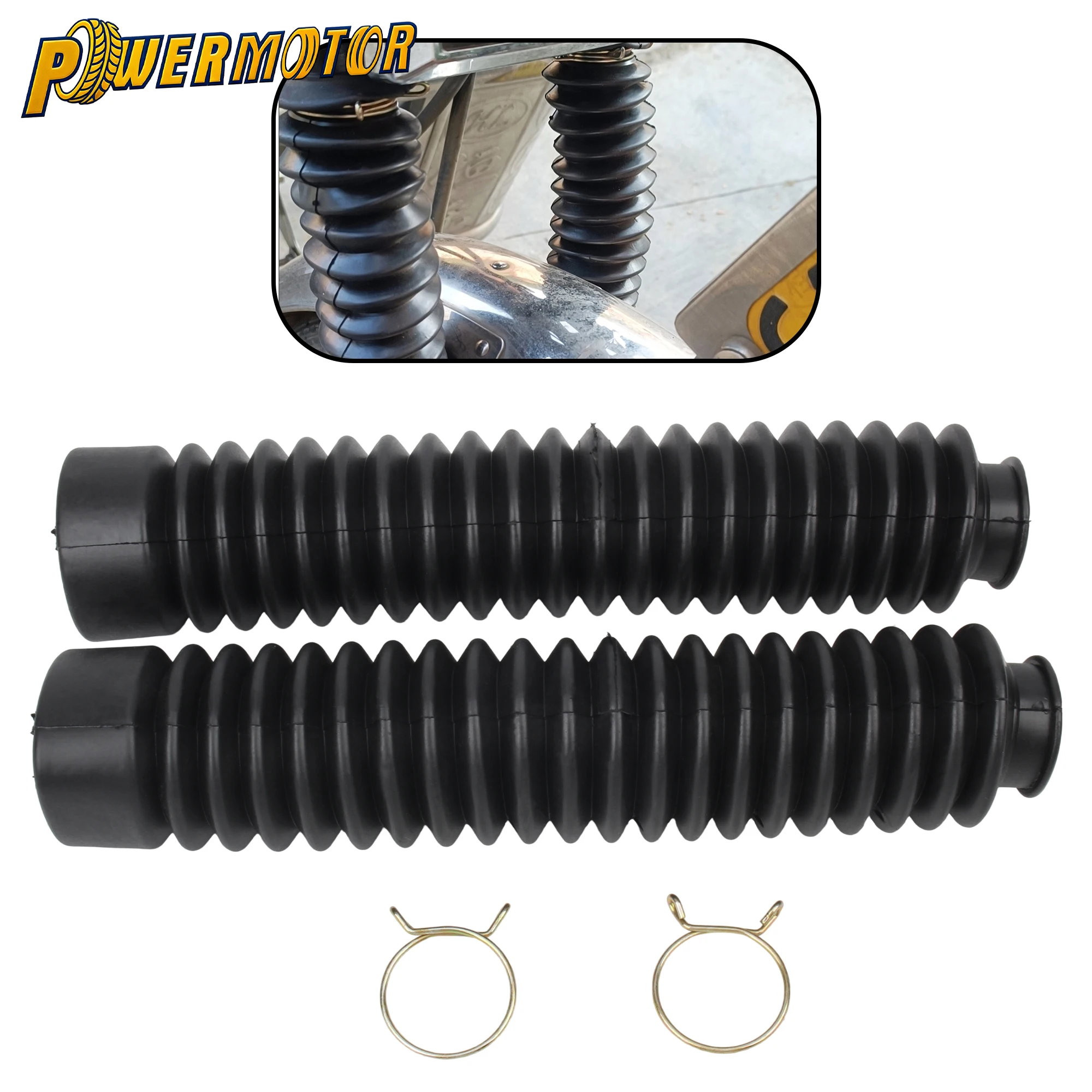 

Universal Motorcycle Fork Bellows Rubber Fork Gaiters Front Fork Dust Covers Boots For HONDA CRF150F XL250 Kawasaki XG250 XT225