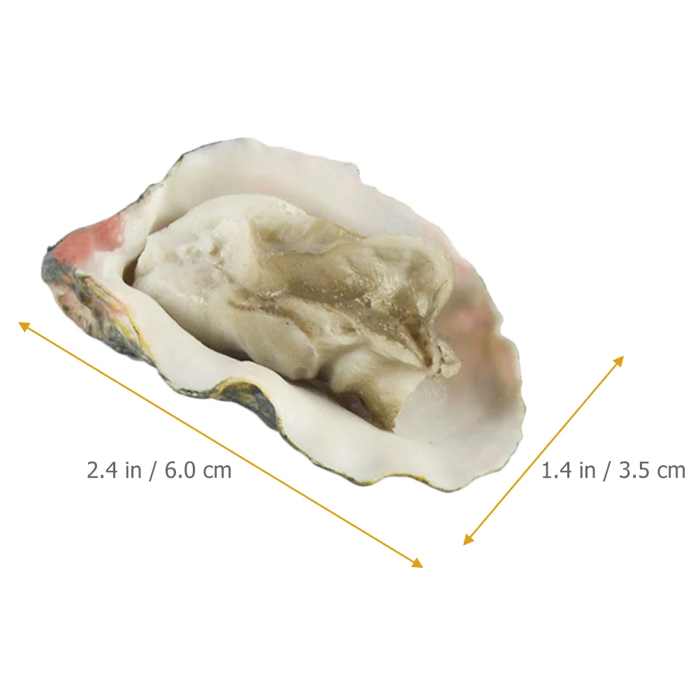 6-delige gesimuleerde oesters zeevruchtenmodellen keuken doen alsof nep spelen levensecht vers pvc
