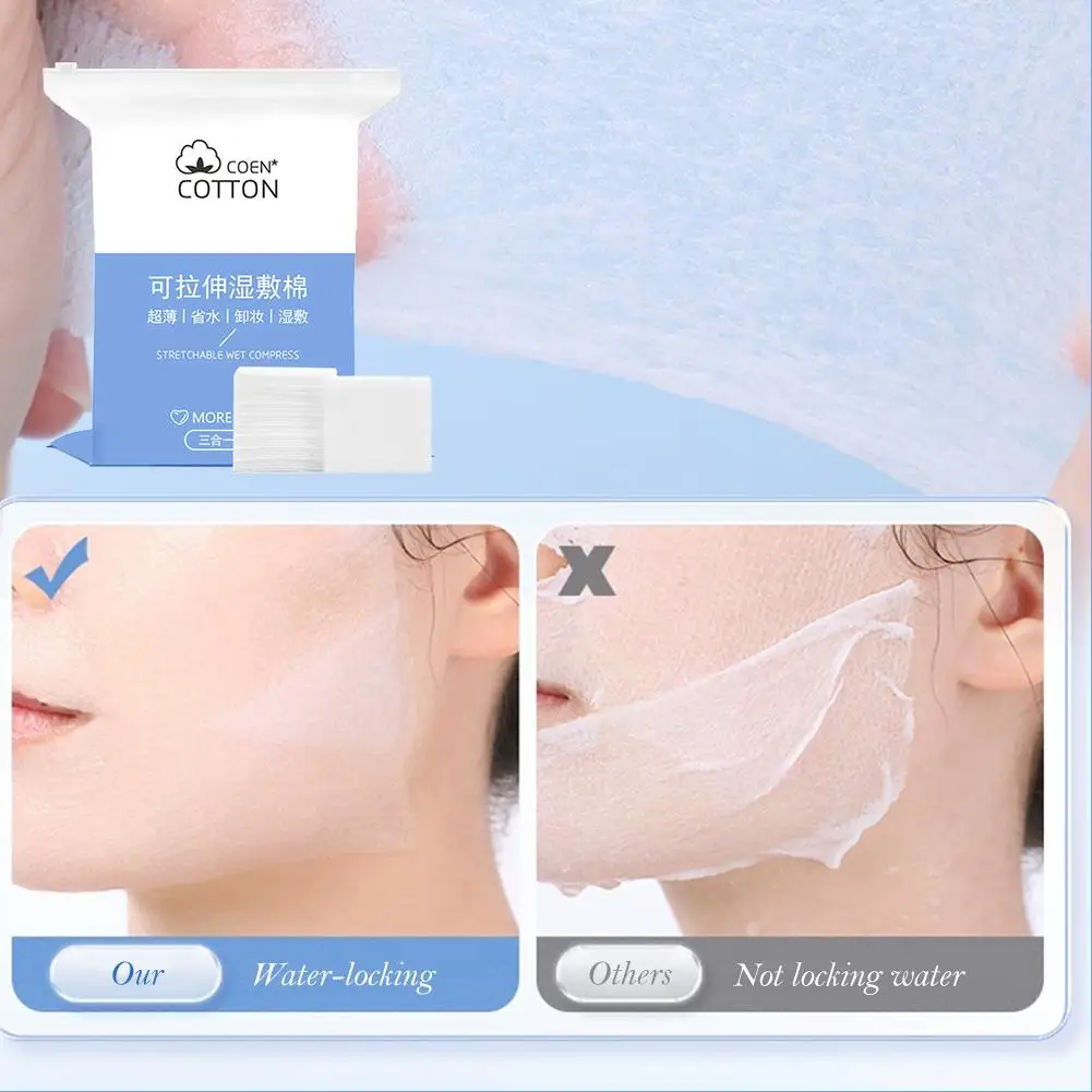 210/240Pcs Skin Care Stretchable Wet Compress Cotton Makeup Disposable Cotton Mask Cosmetic Remover Piece Elasticity Cotton A5E5