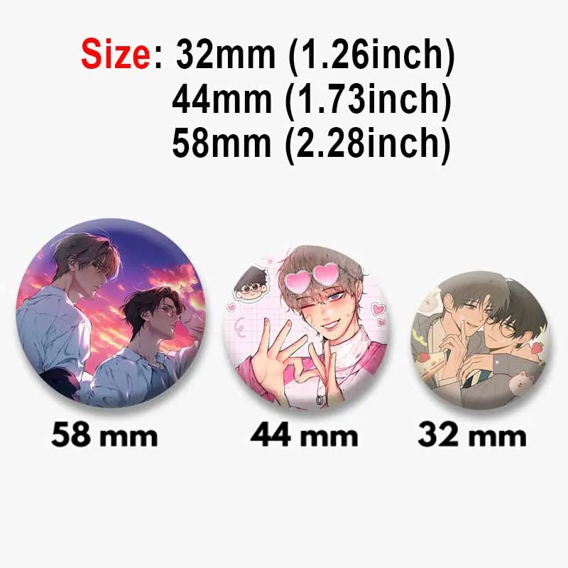 Creative KOREAN BL Manhwa Brooch Cartoon Cirrus BAEK Skylar YEON Enamel Pins Backpack Clothing Jewelry Badge Accessories Gifts