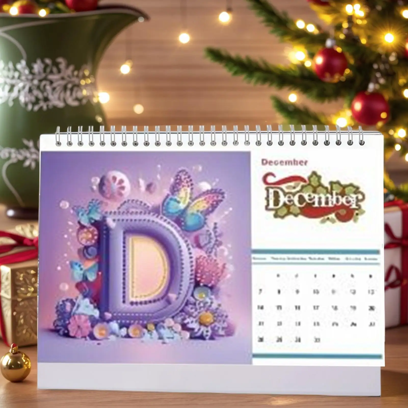 Calendario da tavolo 2026 2026 Calendari Pittura con strass Decorazioni da tavola Pianificatore mensile Decorazioni per la casa per appartamento Dormitorio Ufficio Soggiorno