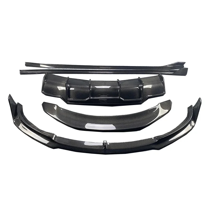 High Quality V Style Carbon Fiber Body Kit Front Lip Rear Diffuser Side Skirts Spoiler for Tesla Model 3