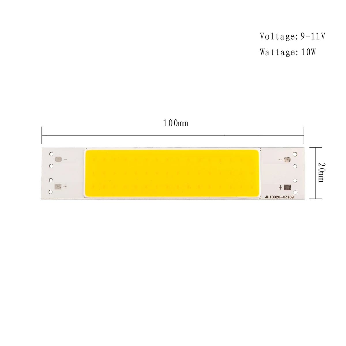 6V 12V COB LED120 × 20mm Chip 10W Square Ultra Bright LED Matrix 12V Module Chip Car, Working, Indoor Ambient Light DIY Design