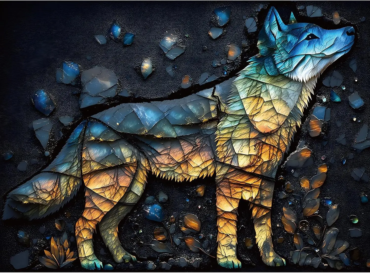 

Amber Wolf Various-sized Wooden Jigsaw Puzzles , No Dust, Home Decor Birthday Party Gift Toy for Men Women Elders Seniors