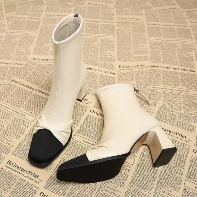 

Ankle Boots for Women's Sexy High Heels Elegant Shoes Winter Short Boots 2025 Fashion Pumps Chelsea Boots New Dress Mujer Botas