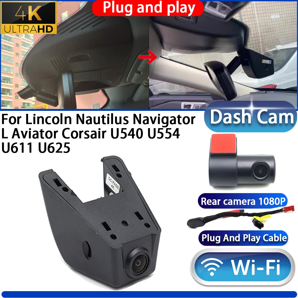 Cámara para Tablero de Instrumentos HighCity para Lincoln Nautilus Navigator L Aviator Corsair U540 U554 U611 U625, Grabadora de Video DVR Plug and Play