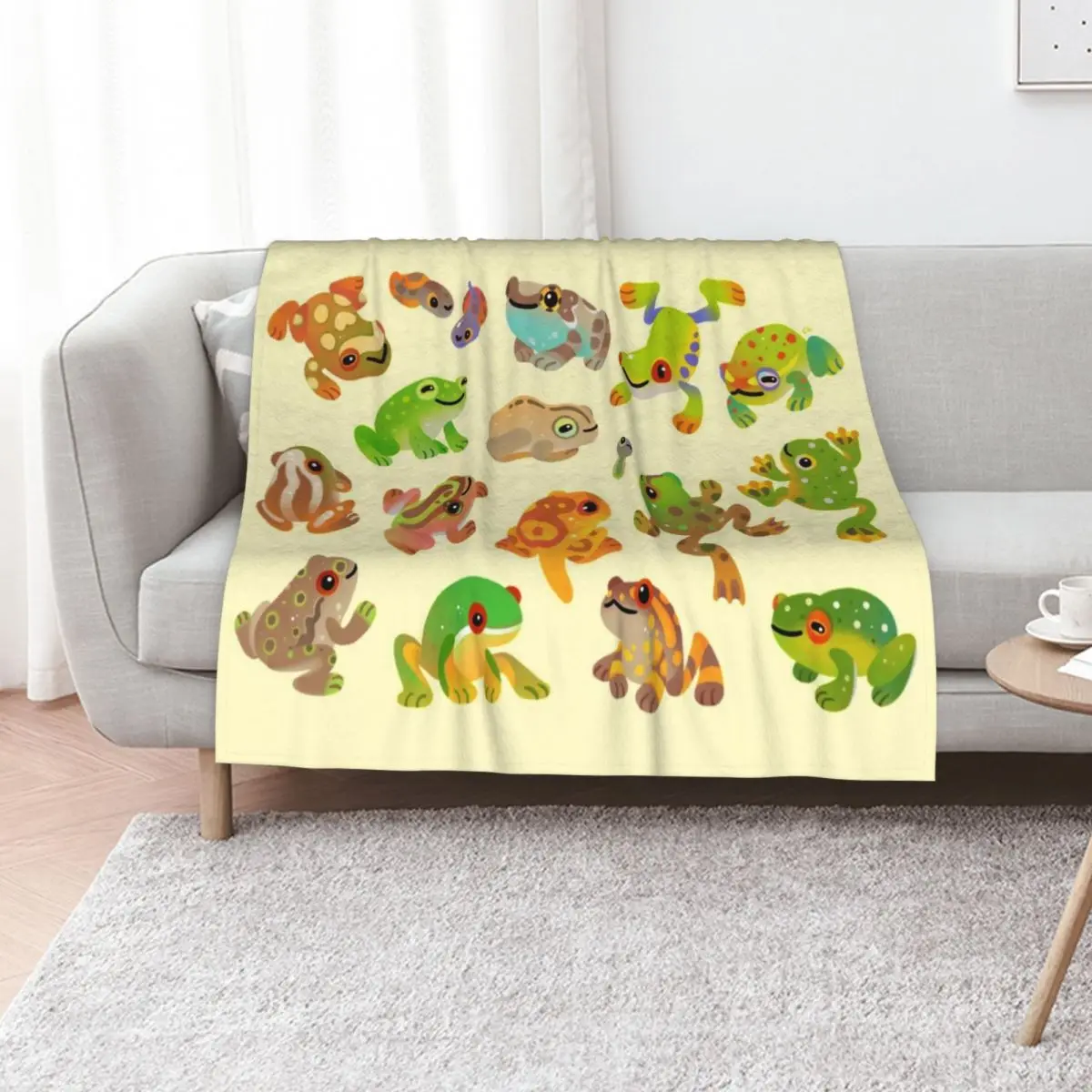 Tree frog Throw Blanket Hairy Sleeping Bag Bed covers Summer christmas decoration bed plaid Blankets