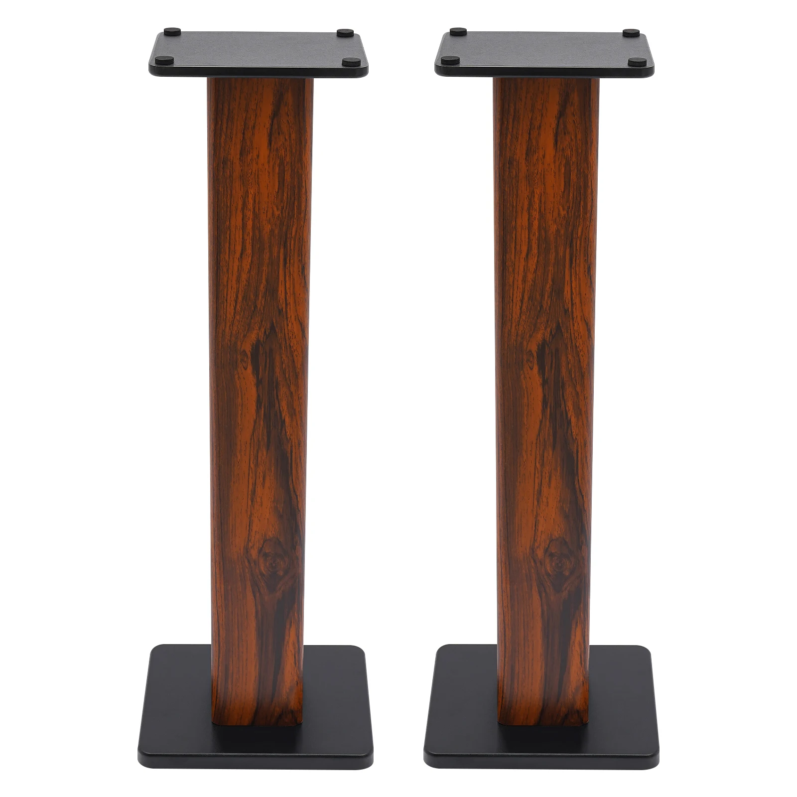 

Bookshelf Speaker Stands - Steel Construction, Pedestal Style & Built-in Wire Management, Support Bookshelf-Style
