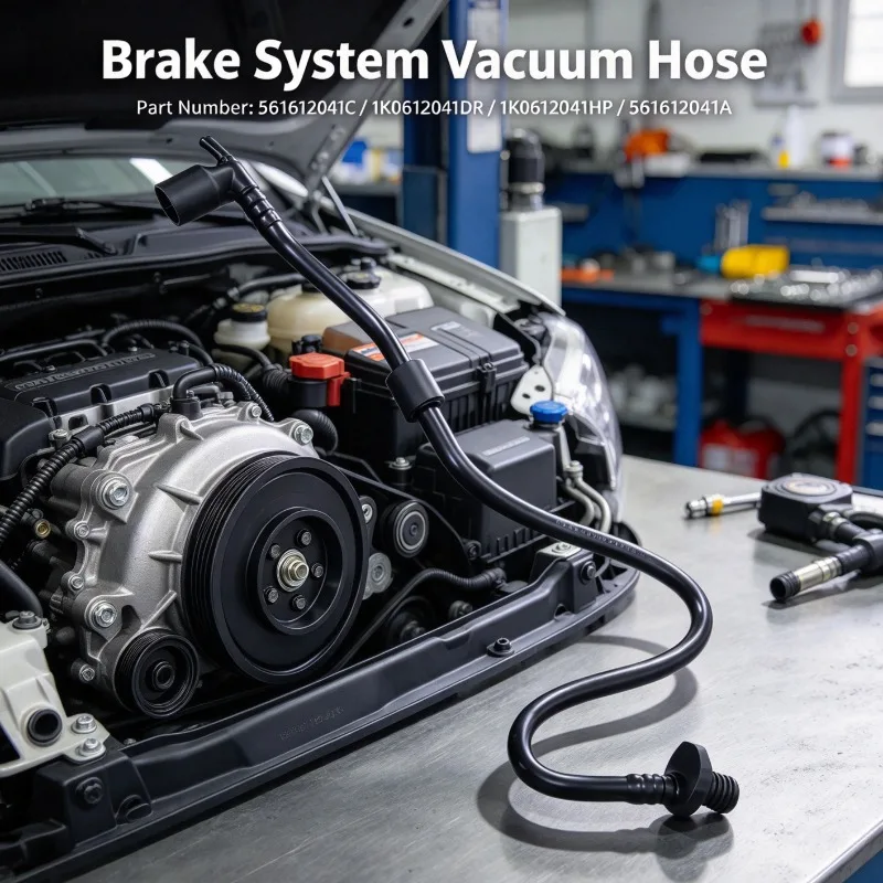 Brake Booster Vacuum Hose, Part Number 561612041C 1K0612041DR 1K0612041HP 561612041A, Brake System Replacement Pipe