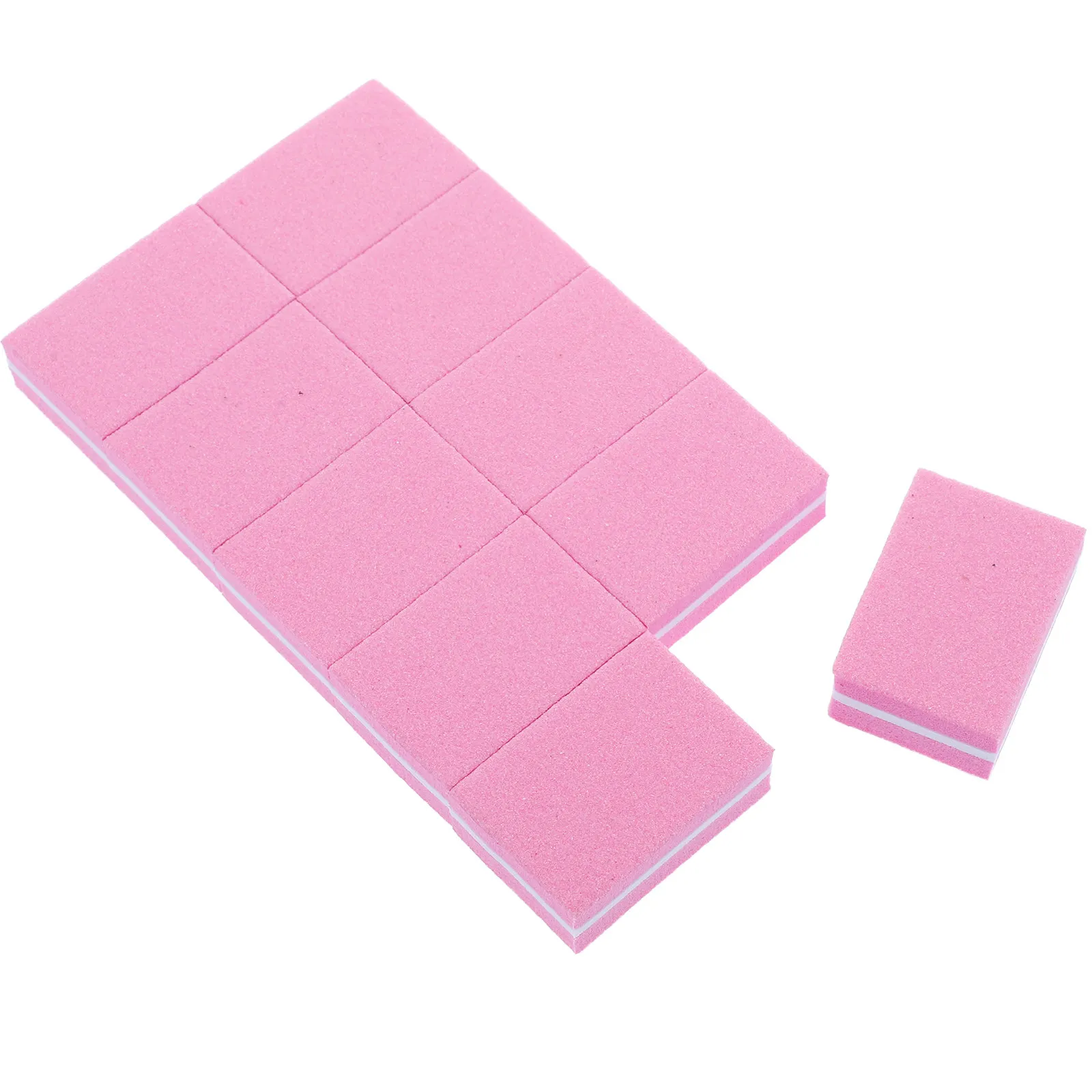 50Pcs Nail File Buffer Sponge Block Fine Sanding Polish Tool for Natural False Acrylic Nails Professional Manicure Nail Buffing