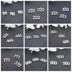 3pcs Angel Number 000 111 222 333 444 666 777 888 999 Stainless Steel Pendant Woman Man Minimalist Charms Accessories