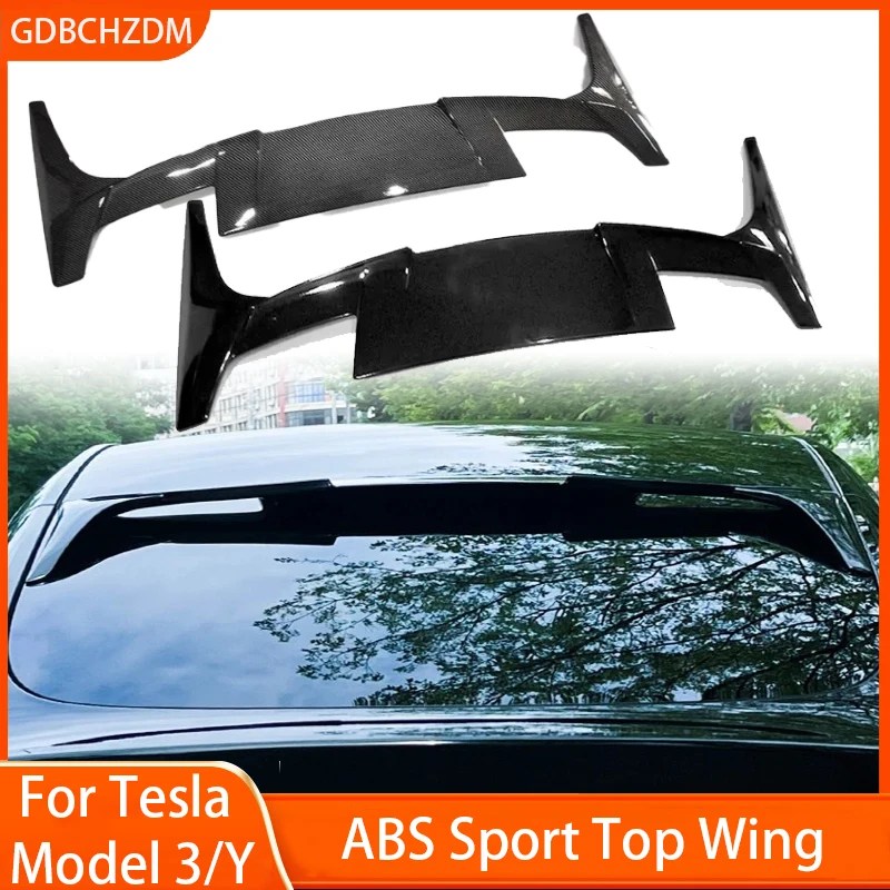 

Suitable For Tesla 2016-2024 Model 3/Model Y Modified Top Wing, Rear Spoiler Modified Tail Wing, Carbon Fiber Pattern