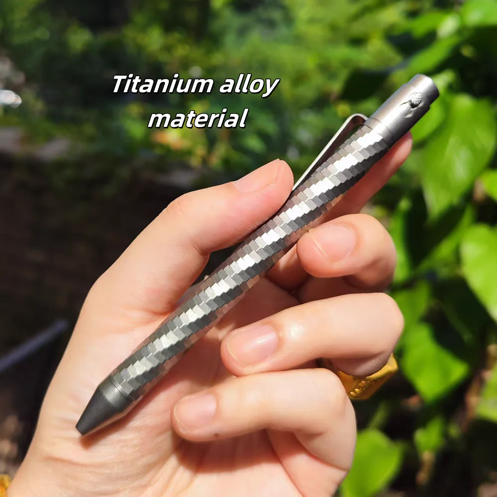 

Профессиональная титановая латунная ручка EDC для письменного снаряжения для выживания, многоразовая металлическая ручка с ЧПУ