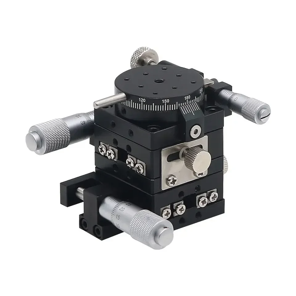 80 80x80mm 3Axis XYR Micrometer Linear Stage High Precision Optical Stage