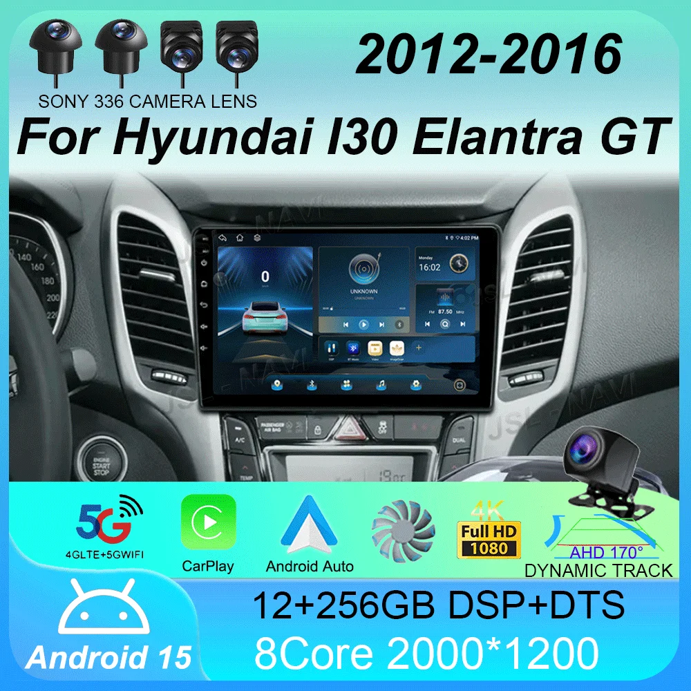 

Car Radio Android 15 Carplay Auto For Hyundai I30 Elantra GT 2012 2013 2014 2015 2016 GPS Navigation Multimedia Player 4G Stereo